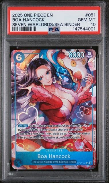 2025 ONE PIECE SEVEN WARLORDS OF THE SEA BINDER SET #051 BOA HANCOCK