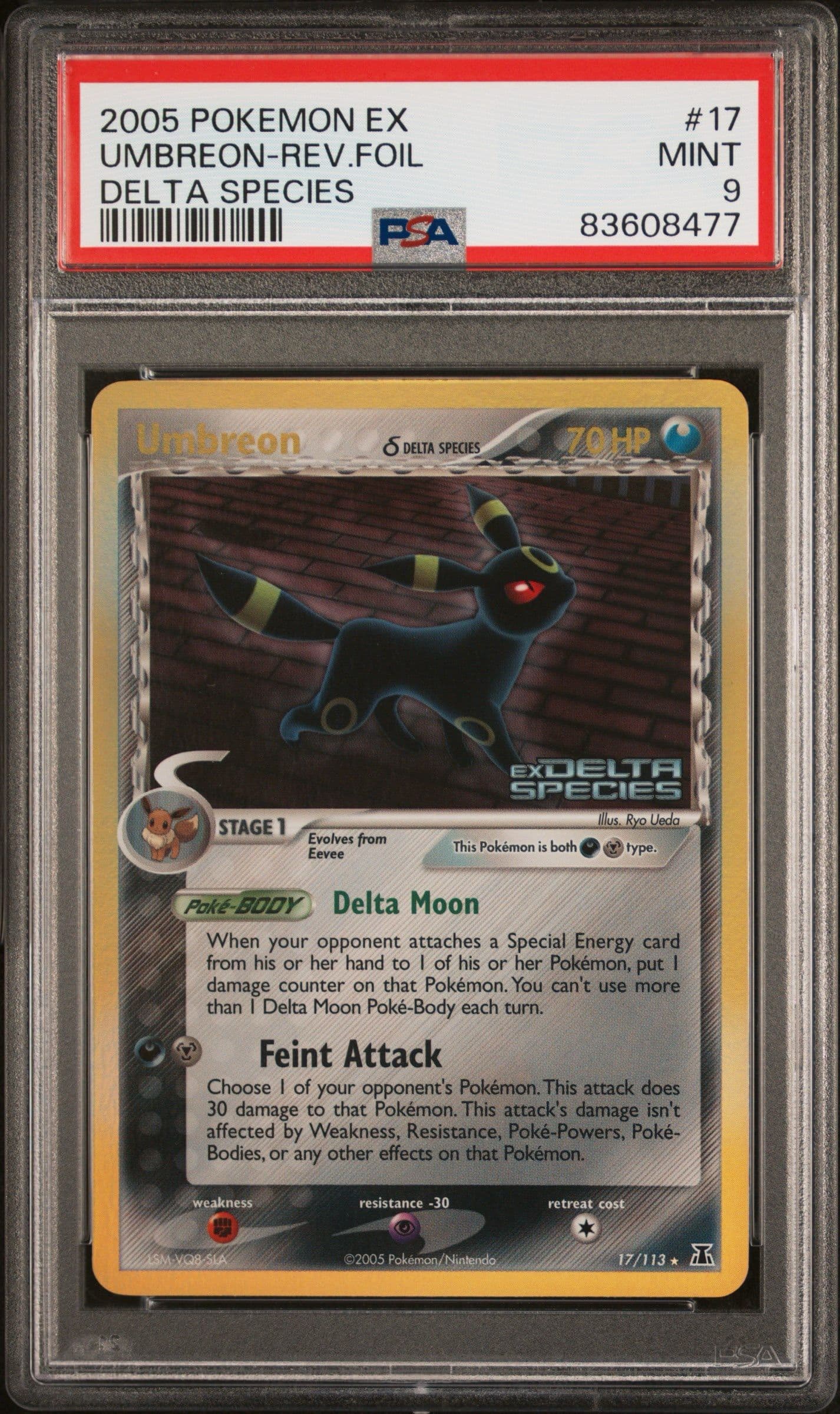 2005 POKEMON EX DELTA SPECIES #17 UMBREON-REV.FOIL DELTA SPECIES